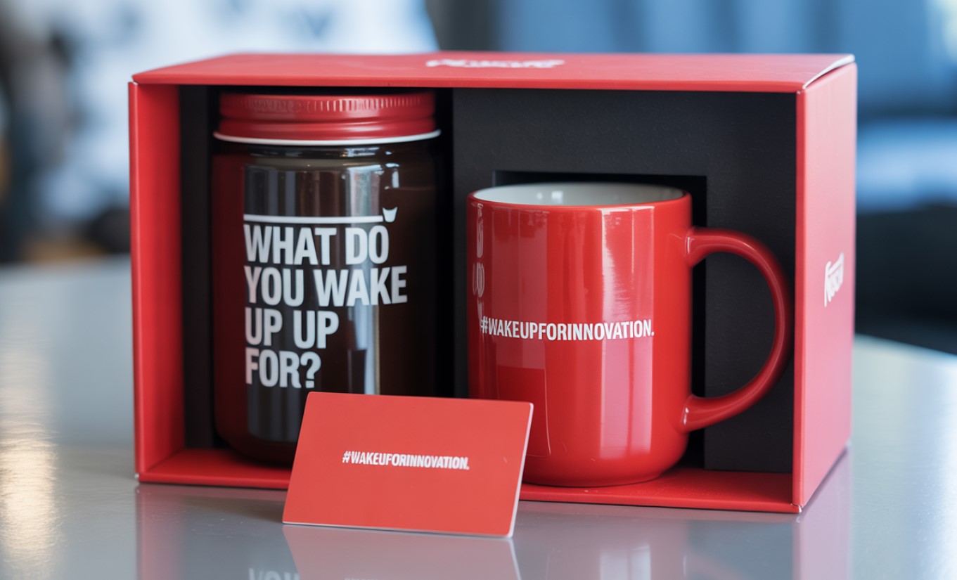 pakowanie kawy kubek zestaw